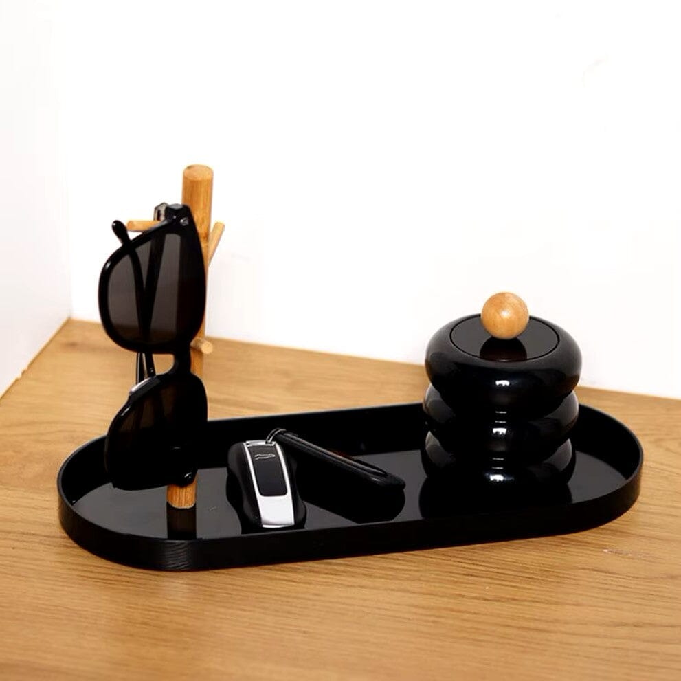 Rangement Clé - BranchOvalTray™ - Noir - Orgnestly