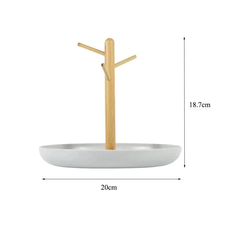 Rangement Clé - BranchRoundTray™ - Gris - Orgnestly